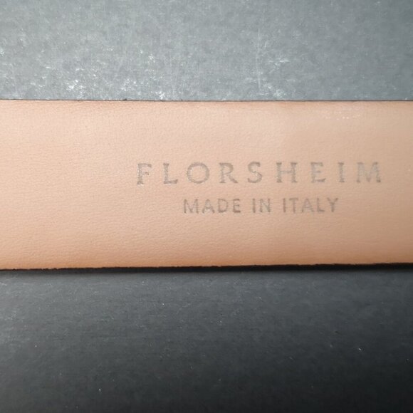 Florsheim Made in Italy Men's Size 30 Brown Croco Grain Italian Leather Belt - Picture 7 of 10